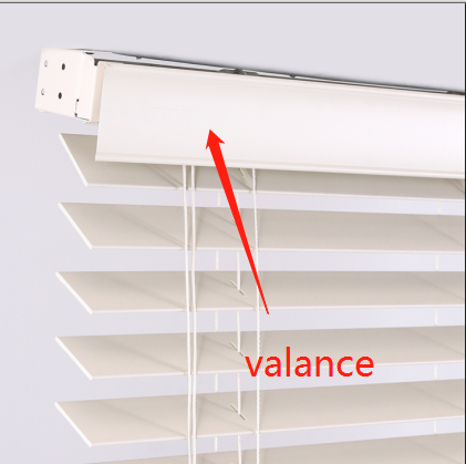 Flat valance faux wood blinds Flat valance faux wood blinds